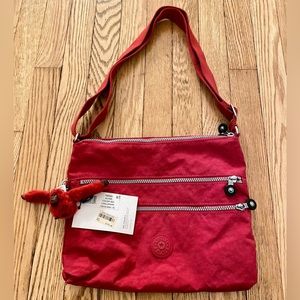 Kipling Alvar Crossbody Bag Adjustable Strap, Red, NWT